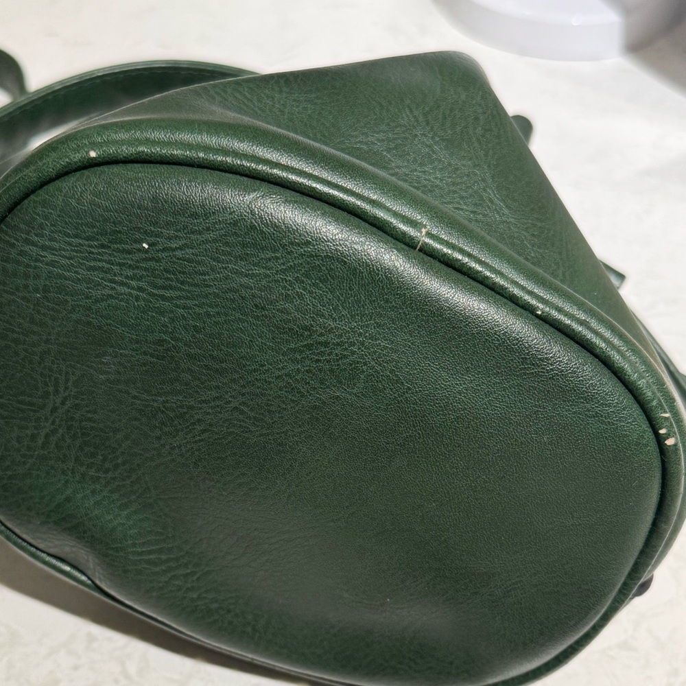 Green Faux Leather Bucket Bag - Picture 11 of 15